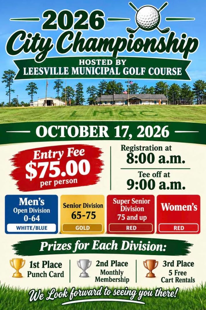 2026 City Championship at Leesville Municipal Golf Course - Vernon Parish Louisiana