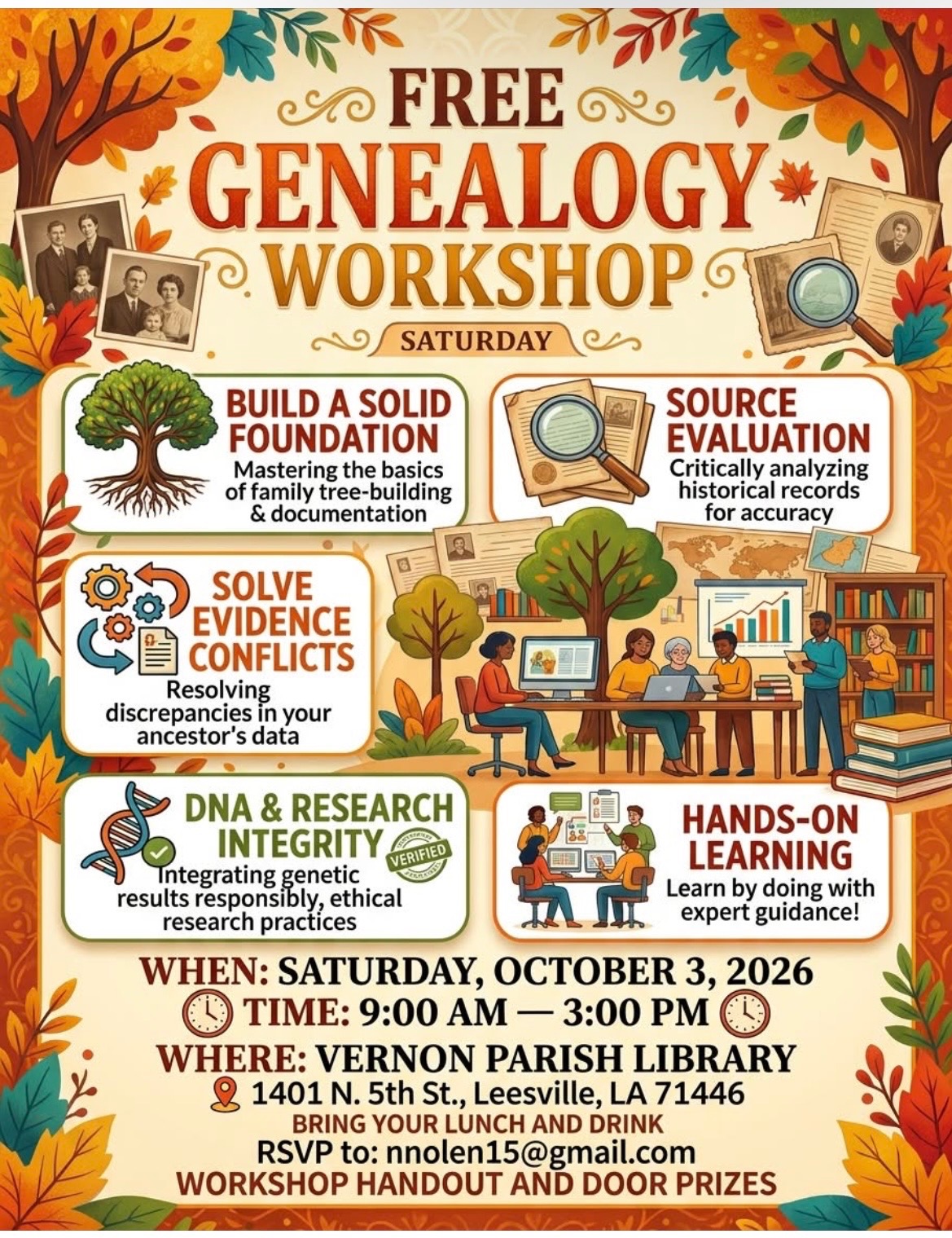 Free Genealogy Workshop - Vernon Parish Louisiana