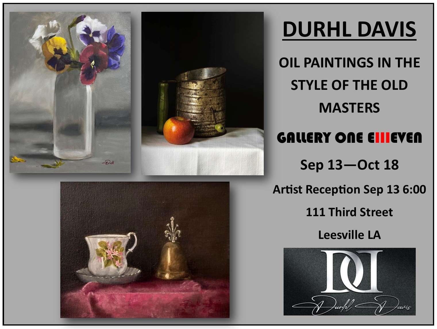 Durhl Davis – Oil Paintings in the Style of Old Masters - Vernon Parish Louisiana
