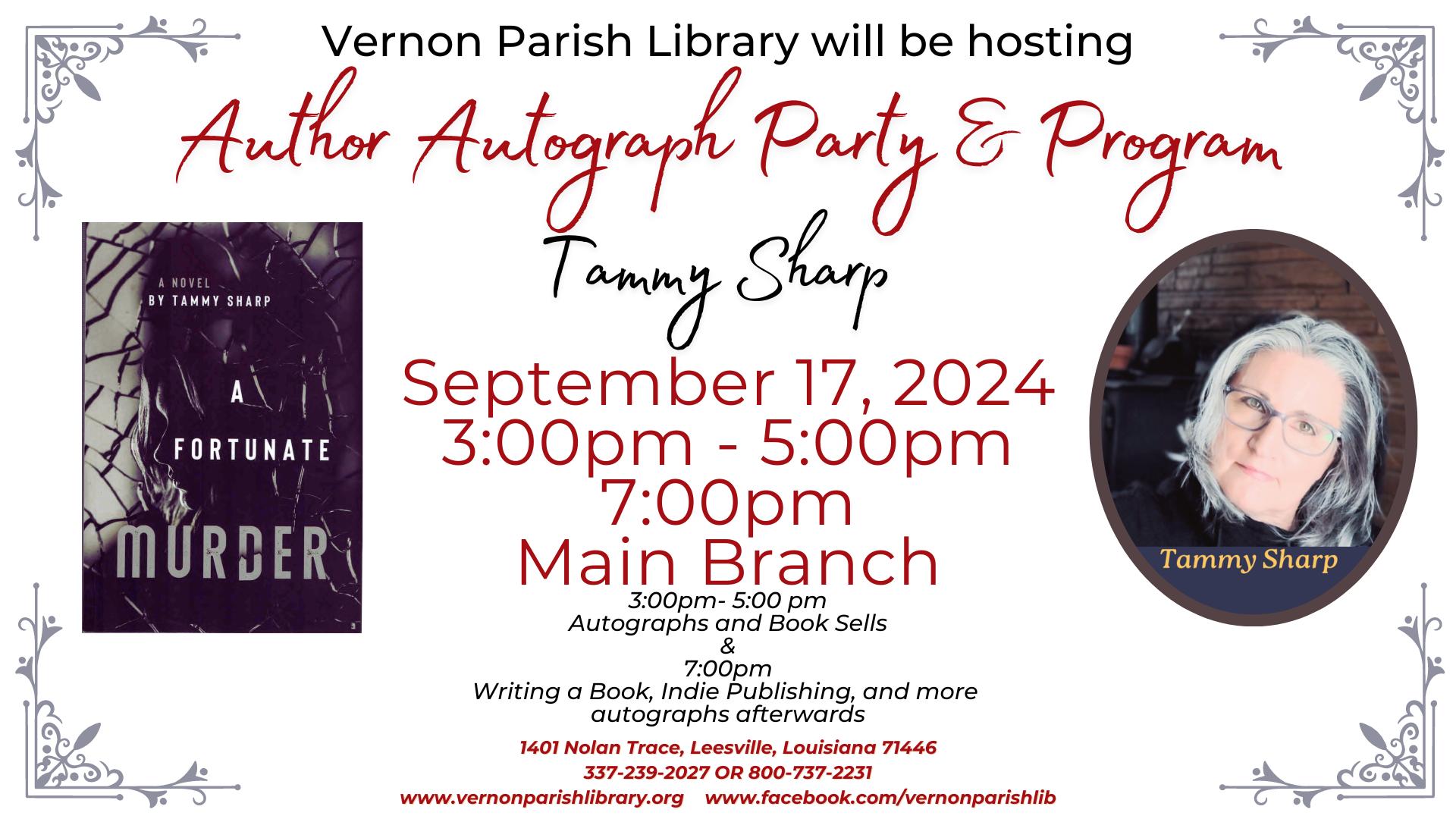 Author Autograph Signing Party - Vernon Parish Louisiana